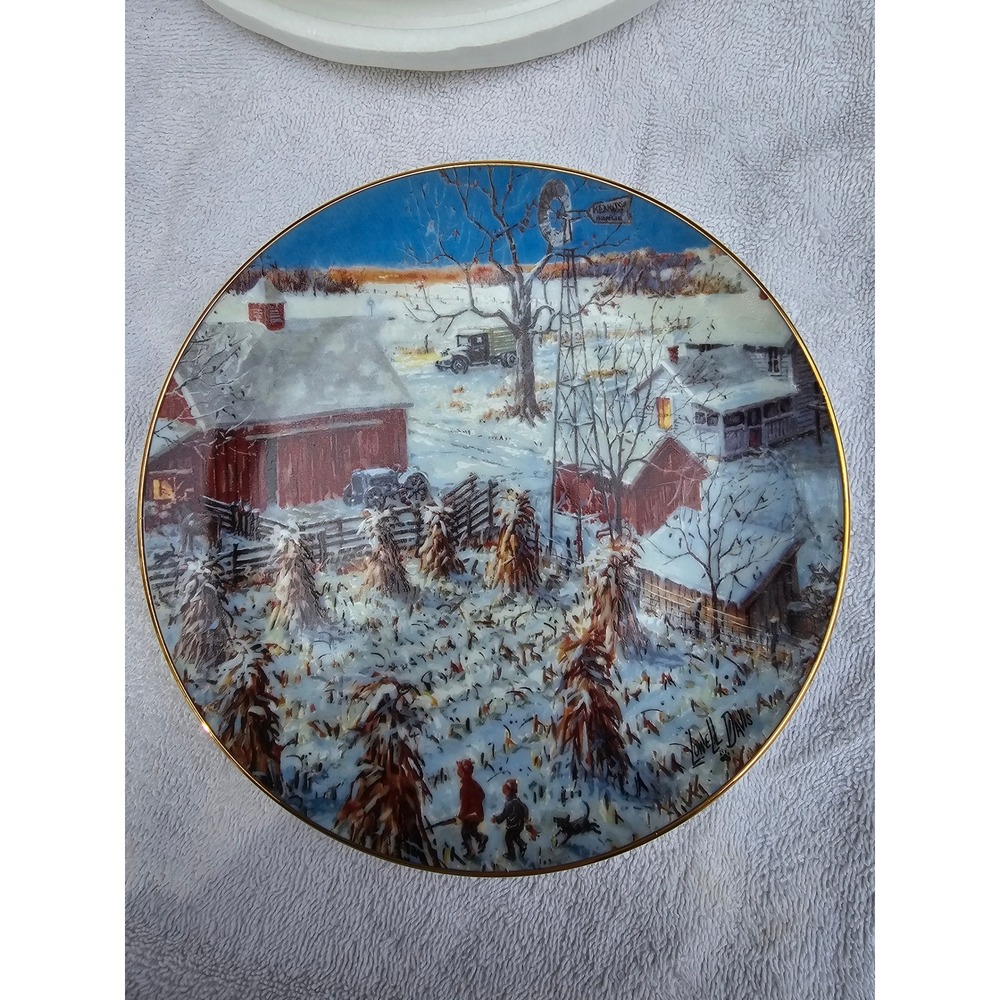 Lowell Davis Return From The Hunt‎ Plate Danbury Mint American Farm Collection